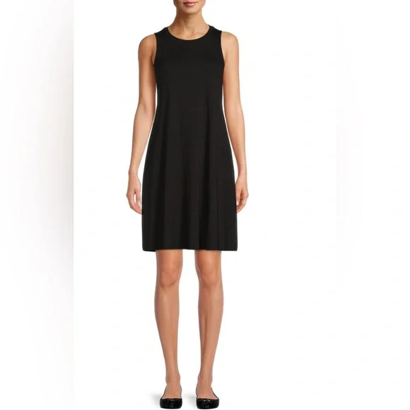 Time and Tru Women's Sleeveless Knit Dress, Size: Medium, Black